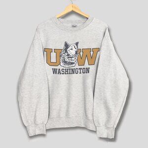 Vintage 90s University of Washington Huskies Sweatshirt, Football NCAA Shirt Tee